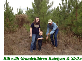 Bill Barrett with Grandchildren Katelynn & Strike - Barrett Tree Farm